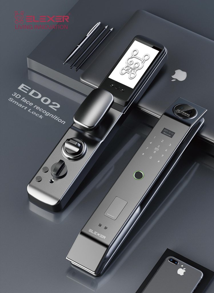 elexer lock ed02 touchscreen 3d face recognition